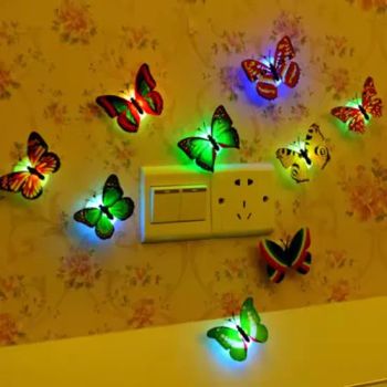 3D Wall Stickers LED Glow-in-The-Dark Butterfly Nightlights Bedside Lights Christmas Decorative Lights - Changzhou Sitan Imp. and Exp. Co., Ltd. - China