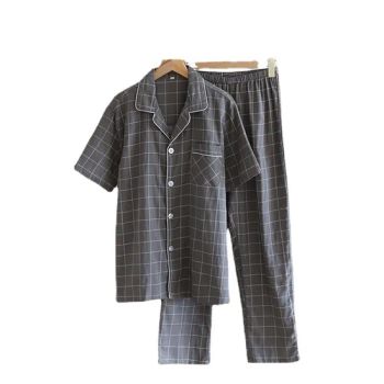 Free Sample Luxury Pajama Set Lounge Sleepwear Long Nighty Cotton Mens Black - Shanghai Easun Group Imp & Exp Co., Ltd. - China