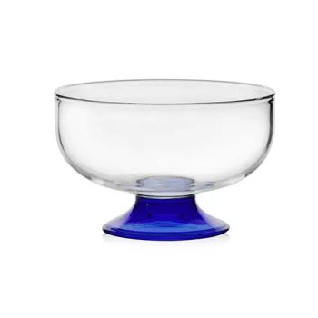 Contrast Color Glass Bowl Transparent Salad Dessert Ice Cream Bowl - Hebei Zhuozhongxi Glass Products Co., Ltd. - China