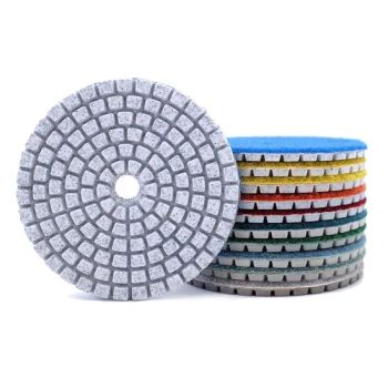 3"/4" Wet/Dry Diamond Polishing Pad Flexible Grinding Discs for Granite Marble Stone Concrete Floor Polishing - Jinjiang Lingyuan Suiquan Crafts Firm - China