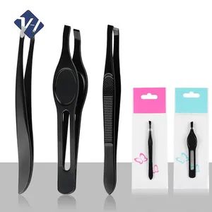Custom Beauty Slanted Tip Lash Tweezer Set Cosmetic Tools Stainless Steel Volume Eyebrow Tweezers - Yangjiang Weihao Hardware Products Co., Ltd. - China