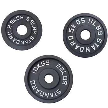 Cast Iron Weightlifting Exercise Equipment Body Building Barbell Bumper Weight Plates - Dingzhou Yunlingyu Sports Goods Co., Ltd. - China