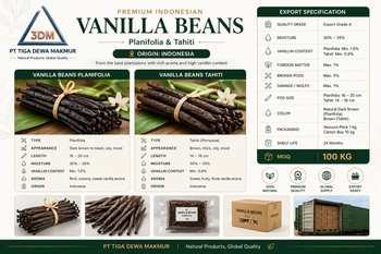 Vanilla Bean & Derivative - PT Golden Sarana Dewa - Indonesia