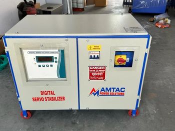 Stabilizers Brand AMTAC Phase Three Phase Mounting Type Floor Voltage Regulation ± 1% Warranty 1 Year Warranty Wave Form Distortion - Amtac Power Solutions - India