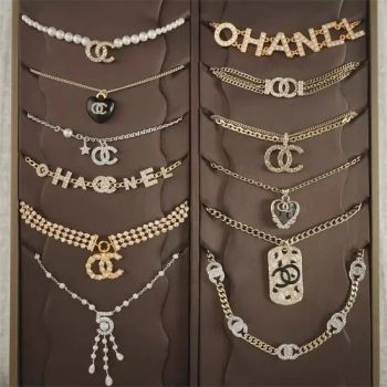 Luxury Designer Fine Earrings Bracelet Necklace Jewelry Set Rings Brooch Fashion Jewelry Necklace Df90 - Quanzhou and Xuxing Trading Co., Ltd. - China
