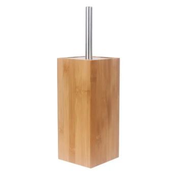 Bamboo Bathroom Toilet Brush and Holder with Stainless Steel Handle and Anti-Slip Mats for Home - Xiamen Ebei Import & Export Co., Ltd. - China