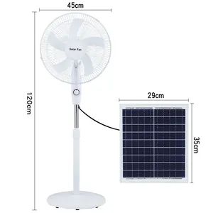 5 Speed AC DC Floor Fan with Alligator Plug Solar Fan DC Fan Electrc Cooling Fan Pedestal Fan - Guangdong Geren Electric Appliance Co., Ltd - China