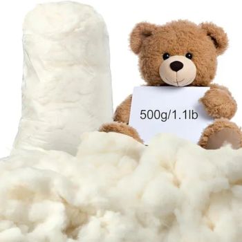 Premium 500g Cotton Stuffing for Plush Toys and Pillows Grade Virgin Origin China Colour White Structure Fiber Trademark - Dongguan Yuexin Industrial Co., Ltd. - China