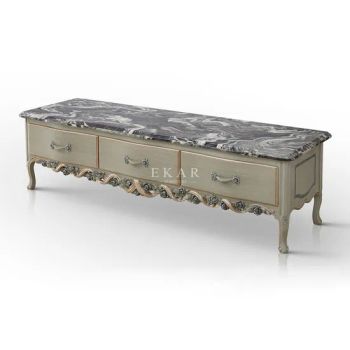 French Classic Style TV Furniture Stand Wooden Luxury European Furniture Antique Furniture TV Stand - EKAR FURNITURE CO.,LTD - China