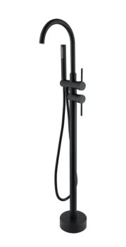 Matt Black Bathroom Free Standing Shower Faucet Brass Bathtub Mixer Plumbing - TAIZHOU YINADA SANITARY WARE CO., LTD. - China
