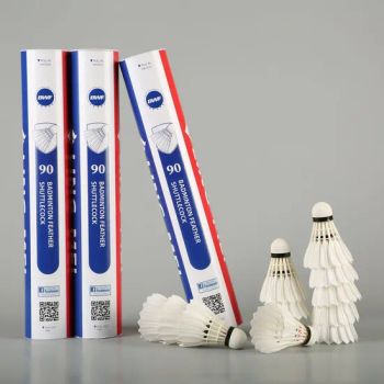 Ling Mei 90 Badminton Shuttlecock Whole Wood 74-79 Speed Strong 12PCS/Tube 50Tubes/Carton - Anhui Lingmei Sporting Goods Co., Ltd. - China