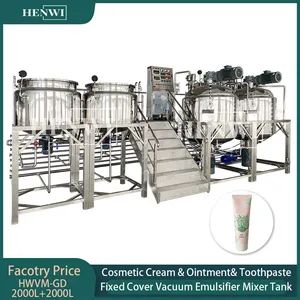 Cosmetic Hand Cream Skin Care Product Making Homogenizer Blending Reactor Beverage Sauce Tomato Paste Vacuum Emulsifier - Foshan Henwi Technology Co., Ltd - China