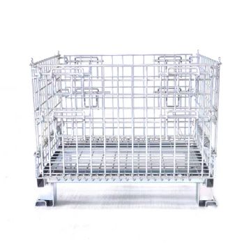 Folded Foldable Customizable Lockable Mesh Storage Cage Wire Security Cages - Jiangsu Vijing Intelligent Logistics Co., Ltd. - China