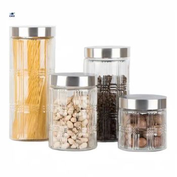 40oz High Quality Kitchen Canisters Glass Food Storage Containers Mason Jar Storage Containers with Metal Lid - Zibo Chuangxinzhe International Trade Co., Ltd - China