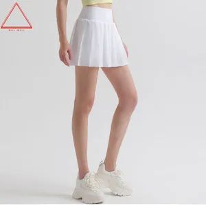 Women Summer High Waist Pleated Skirt Candy Colors Female Mini A-Line Stitching Button Bottom Girls Dance Skirts - Dongguan will-well Industrial Co. Ltd. - China