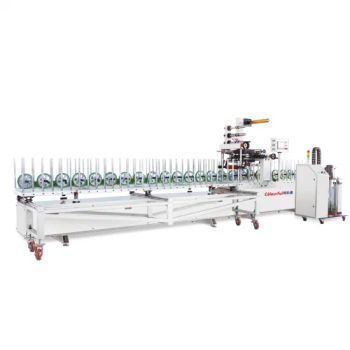 PUR Glue Wood Veneer Profile Wrapping Machine PVC Film Profile Wrapping Machine - Qingdao Colourful Machinery Co., Ltd. - China