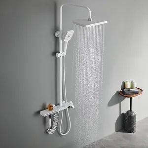 Modern Bathtub Faucet White Bathroom Shower Mixer for Hotels and Apartment - George Design & Construction Co., Ltd. - China