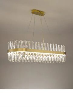 Long Retangular LED Crystal Chandelier with K9 Crystal Decoration for Luxry Decoration - Yangming Electrical Co., Ltd - China
