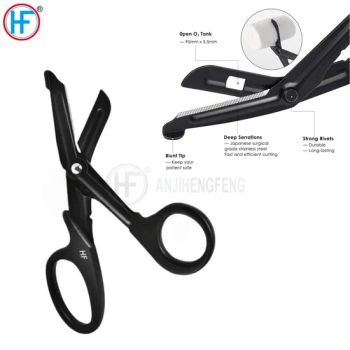 Medical Shears Stainless Steel Gauze Scissors Steel Curved Shears Handle - Anji Hengfeng Sanitary Material Co., Ltd. - China