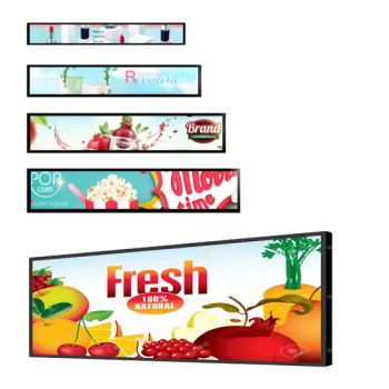19 Inch LCD Price Tag Ultra Wide Stretched Bar LCD Screen Display Digital Signage Advertising Player - Dongguan Kingone Electronics Co., Ltd. - China