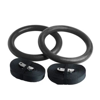 Fitness Workout Pull UPS and Dips Exercise Gym Wooden Gymnastic Rings with Numbered Straps - HEFEI MERRYBODY SPORTS CO., LTD. - China