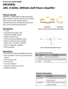 Gnc6060L 28V 5 6GHz 60W 48dBm GaN Power Amplifier RF Power Amplifier RF Amplifier RF Modules Gpowertek - General Power Microelectronics Technology Ltd. - China