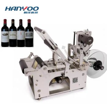 Hanyoo Stainless Steel Housing Semi-Automatic Desktop Beer Cans Water Wine Glass Round Plastic Bottle Labeling Printing Machine - JIANGSU HANYOO PHARMATECH CO., LTD. - China