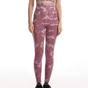 Factory Sale Various Seamless Mujer Ropa Deportiva Scrunch Butt Lifting High Waist Knitted Tie Dye Inks Yoga Womens Leggings - Yangzhou Smile Imp & Exp Co., Ltd. - China