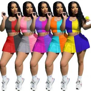 Cheerleading Uniform Summer 2 PC Outfits Women 2 Piece Short Set Clothing Custom Two Piece Short Set - JinJiang Nilong Group Co., Limited - China