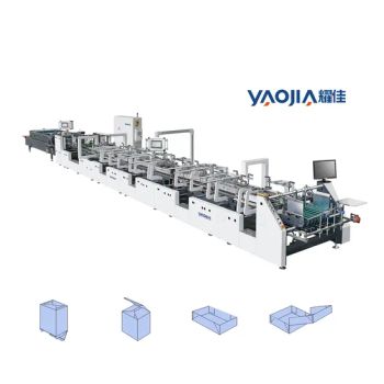 Electric Cartons Yaojia Pallets China Fold Gluing Corrugated Box Folder Gluer Paper Lid Machine in - ZHEJIANG YAOJIA MACHINERY CO.,LTD. - China