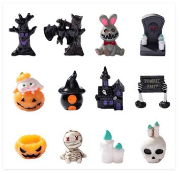 Wholesale Fairy Resin Figurines Village House Town Tower Miniature Halloween Accessories Garden Decoration Doll Toy - Guangzhou Dikina Crafts Co., Ltd - China