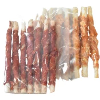 Nutrition Dog Meat Snacks Pet Dog Molar Stick Treats Rawhide Stick with Chicken Pet Treats Chew Chicken Wrapped Rawhide Sticks - Rizhao Spring Trading Co., Ltd. - China