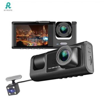 DVR Cars Dash Cam Black Box for Car Accessories 3 Channel Front and Rear Dash Camera 1080P - Rope Innovation Co., Ltd. - China