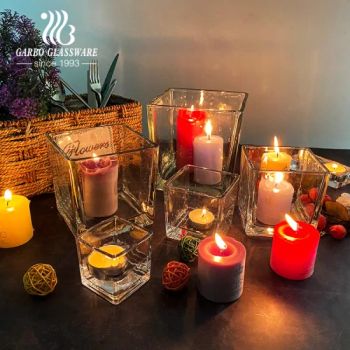 Crystal Clear Glass Candle Holder Popular Tealight Candle Holder for Home Decoration Promotion Gift Decor Candle Holder - Guangzhou Garbo International Trading Co., Ltd. - China
