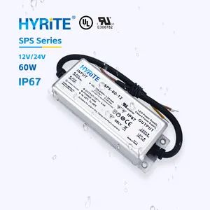 SMPS IP67 Waterproof UL Certification SMPS LED Module Strip 12V 24V Switching Power Supply Wide Voltage 60W 90W AC to DC LED Driver - Hyrite Lighting Co. - China