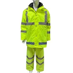 Security Adult Waterproof Reflective PVC Men's Raincoat Suit Cotton Clothes for Traffic Work - Guangzhou 247 International Co., Ltd. - China