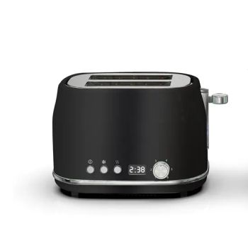 LED Display Time Watch Stainless Steel Smart Bread Toaster Machine 2 Slice Commercial Price Pop up Toaster Custom Toasters - Hangzhou Happyfull Import & Export Co., Ltd. - China