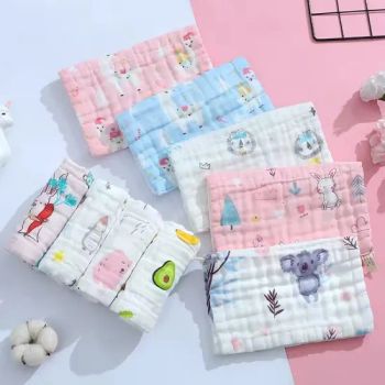 Gauze Cotton Burp Cloth Towels Baby Soft Absorbent Face Bibs Type Bibs Trademark OEM Gender Unisex Technics Knitted Age For 2-4 - Keenago Holdings Limited - China