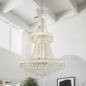 Elegant Gold Crystal Foyer Chandelier - Contemporary Ceiling Hanging Light Fixture - Yiwu GALAXY Lights Co., Ltd. - China