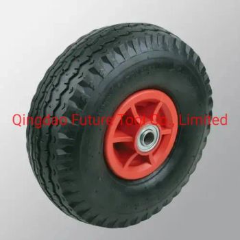 Black Rubber Pneumatic Tire Built-in Red Wheels 10X350-4 Trademark FUTURE HS Code 87169000 Specification 350-8 Model NO. - Qingdao Future Tool Co., Limited - China