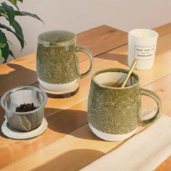 Wholesale Porcelain Tea Infuser Cup Reactive Glaze Ceramic Tea Mug with Stainless Steel Strainer - Xiamen Starlights Trading Co., Ltd. - China