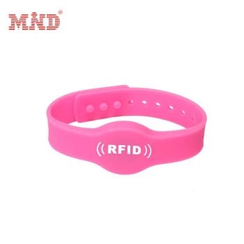 Promotional Cheap Customized RFID Silicone Rubber Wristband NFC Sports Adjustable Silicone ID Wristbands Bracelets Custom Logo - Chengdu MIND IOT Technology Co., Ltd. - China