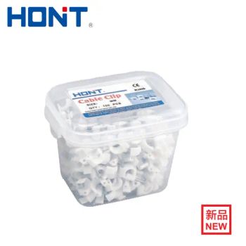 White Square 12mm Nail Nylon Cable Clips with PE - Hont Electrical Co., Ltd. - China