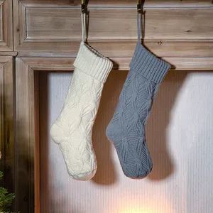 Christmas Decoration Cable Knit Xmas Stockings Custom Hanging Socks Christmas Stockings - Dongguan Kangbao Garment Co., Ltd. - China