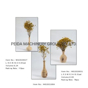 Natural Decorative Vase Modern Natural Paulownia Wood Hand Made Round Tall Decorative Table Vase - PEIDA MACHINERY GROUP CO., LTD. - China