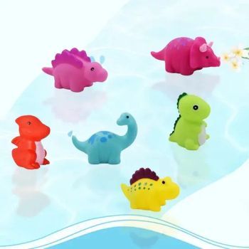 Samtoycn 6PCS Dinosaur Wholesale Fidgety Toys Soft Grasp Squeeze Toy Floating Light up Soft Rubber Bath Toy for Baby Kids Baby Toy Dinosaur Touch Water Lamp Toy - Sam Toys Industrial Co., Ltd. - China