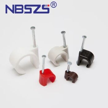 Szs Manufacturer Cable Cord Clip with Steel Nails 6mm, 8mm, 10mm, 12mm, 14mm Wire Holders Nylon Cable Clips - Ningbo Sanzheng Plastic Co., Ltd. - China