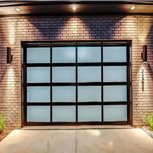 Aluminium Window Garage Door Waterproof Glass Garage Door Power 80W Color White Sealing Yes Origin China Glass Frosted Thickness - Suzhou TRYBA Building Materials Technology Co., Ltd. - China