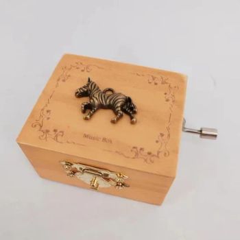 Wooden Hand Crank Music Box Birthday Gift Craft Music Boxes - Ningbo Shone Med-Tech Co., Ltd. - China