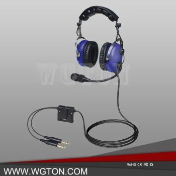Anr (Active Noise Reduction) Premium Pilot Aviation Headset with MP3 Input (Available Adapters for Aviation Headset Connectors, Helicopter Adapter - WGTON HK CO., LIMITED - China